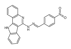 N-(11H-Indolo[3,2-c]quinolin-6-yl)-N'-[1-(4-nitro-phenyl)-meth-(E)-ylidene]-hydrazine Structure