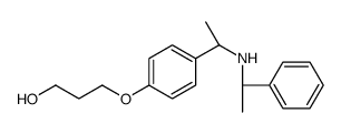 3-[4-[(1S)-1-[[(1S)-1-phenylethyl]amino]ethyl]phenoxy]propan-1-ol Structure