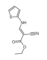 ethyl 2-cyano-3-(thiophen-2-ylamino)prop-2-enoate结构式
