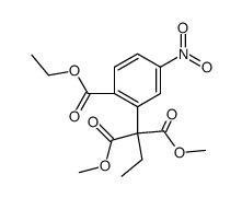 2-(2-ethoxycarbonyl-5-nitrophenyl)-2-ethylmalonic acid结构式