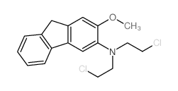 N,N-bis(2-chloroethyl)-2-methoxy-9H-fluoren-3-amine结构式