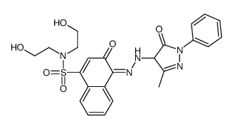 (4Z)-N,N-bis(2-hydroxyethyl)-4-[(3-methyl-5-oxo-1-phenyl-4H-pyrazol-4-yl)hydrazinylidene]-3-oxonaphthalene-1-sulfonamide Structure