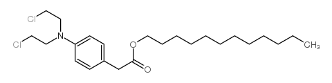 dodecyl 2-[4-[bis(2-chloroethyl)amino]phenyl]acetate结构式