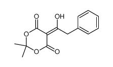 5-(1-hydroxy-2-phenylethylidene)-2,2-dimethyl-1,3-dioxane-4,6-dione结构式