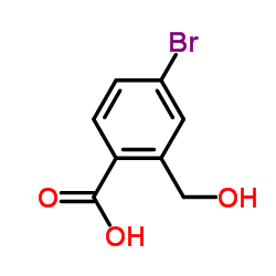 4-Bromo-2-(hydroxymethyl)benzoic acid Structure