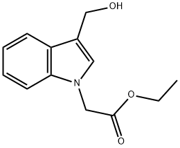 1h-indole-1-acetic acid, 3-(hydroxymethyl)-, ethyl ester Structure