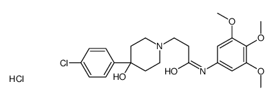 3-[4-(4-chlorophenyl)-4-hydroxypiperidin-1-yl]-N-(3,4,5-trimethoxyphenyl)propanamide,hydrochloride Structure