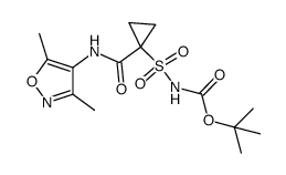 1-(3,5-dimethylisoxazol-4-yl)carbamoylcyclopropanesulfonamide tert-butyl carbamate Structure