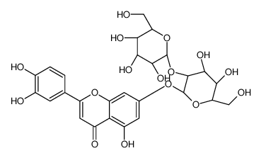 4H-1-Benzopyran-4-one, 2-(3,4-dihydroxyphenyl)-7-((O-D-galactopyranosy l-beta-D-galactopyranosyl)oxy)-5-hydroxy- picture