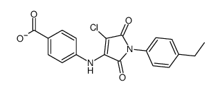 4-[[4-chloro-1-(4-ethylphenyl)-2,5-dioxopyrrol-3-yl]amino]benzoate结构式