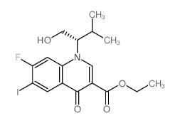 (S)-7-Fluoro-1-(1-hydroxymethyl-2-methyl-propyl)-6-iodo-4-oxo-1,4-dihydro-quinoline-3-carboxylic acid Structure