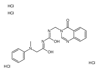 2-(N-methylanilino)-N-[(4-oxoquinazolin-3-yl)methylcarbamoyl]acetamide,tetrahydrochloride结构式