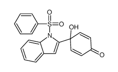 4-[1-(benzenesulfonyl)indol-2-yl]-4-hydroxycyclohexa-2,5-dien-1-one结构式