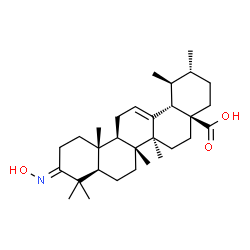 3-(HYDROXYIMINO)-URS-12-EN-28-OIC ACID结构式