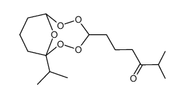 1-(2-methylethyl)-2,3,5,6,11-pentaoxa-4-exo-(4-keto-5-methylhexyl)bicyclo[5.3.1]undecane结构式