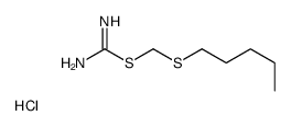 pentylsulfanylmethyl carbamimidothioate,hydrochloride Structure