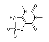 Methanesulfonic acid 6-amino-1,2,3,4-tetrahydro-1,3-dimethyl-2,4-dioxopyrimidin-5-yl ester Structure