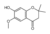 2,3-dihydro-7-hydroxy-6-methoxy-2,2-dimethyl-4H-1-benzopyran-4-one结构式