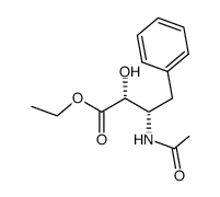 ethyl (2R,3S)-3-acetylamino-2-hydroxy-4-phenylbutanoate结构式