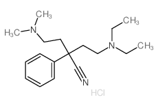 Benzeneacetonitrile, a-[2-(diethylamino)ethyl]-a-[2-(dimethylamino)ethyl]-,hydrochloride (1:2) structure