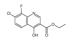 ethyl 7-chloro-8-fluoro-4-hydroxyquinoline-3-carboxylate结构式
