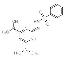 N-[4,6-bis(dimethylamino)-1,3,5-triazin-2-yl]benzenesulfonohydrazide结构式