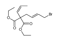 diethyl 2-(4-bromobut-2-enyl)-2-prop-1-enylpropanedioate结构式