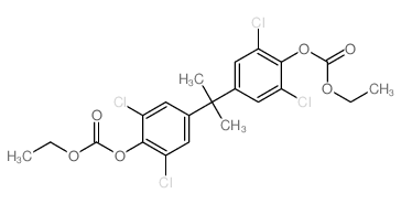 [2,6-dichloro-4-[2-(3,5-dichloro-4-ethoxycarbonyloxy-phenyl)propan-2-yl]phenyl] ethyl carbonate结构式