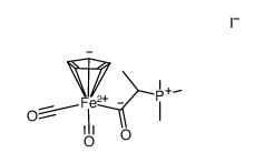 dicarbonyl(η5-cyclopentadienyl)[η1-(2-trimethylphosphonio)propionyl]iron(II) iodide结构式