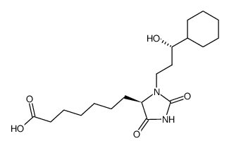 [S-(R*,S*)]-3-(3-cyclohexyl-3-hydroxypropyl)-2,5-dioxoimidazolidine-4-heptanoic acid Structure