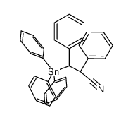 (2R,3R)-2,3-diphenyl-3-(triphenylstannyl)propanenitrile结构式