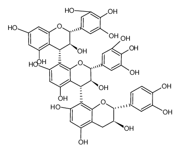 Gallocatechin-(4α->8)-gallocatechin-(4α->8)-catechin结构式