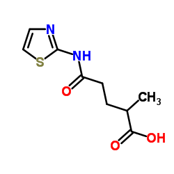2-Methyl-5-oxo-5-(1,3-thiazol-2-ylamino)pentanoic acid结构式