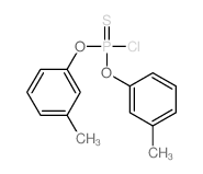 Phosphorochloridothioicacid, O,O-bis(3-methylphenyl) ester结构式