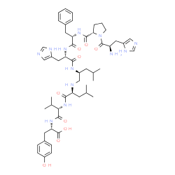 D-HIS-PRO-PHE-HIS-LEU-PSI-(CH2NH)-*LEU-V AL-TYR结构式