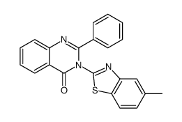 3-(5-methyl-1,3-benzothiazol-2-yl)-2-phenylquinazolin-4-one Structure