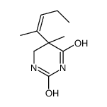 5-methyl-5-pent-2-en-2-yl-1,3-diazinane-2,4-dione结构式