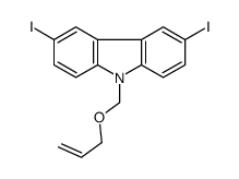 3,6-diiodo-9-(prop-2-enoxymethyl)carbazole结构式