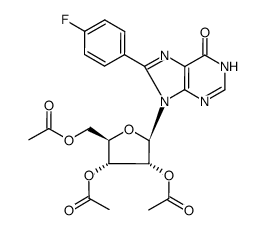2',3',5'-tri-O-acetyl-8-(4-fluorophenyl)inosine结构式