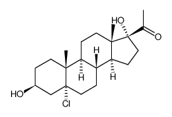 5α-Chloro-3β,17α-dihydroxypregnan-20-one结构式