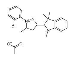 2-[1-(2-chlorophenyl)-4,5-dihydro-5-methyl-1H-pyrazol-3-yl]-1,3,3-trimethyl-3H-indolium acetate Structure