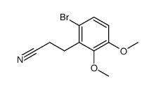 3-(2-bromo-5,6-dimethoxyphenyl)propanenitrile结构式