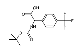 2-Boc-氨基-2-(4-三氟甲基苯基)乙酸结构式