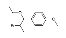1-(1-ethoxy-2-bromo-propyl)-4-methoxy-benzene Structure