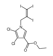 1-(2',3',3'-triiodoallyl)-2,3-dichloro-4-ethoxycarbonylpyrrole Structure