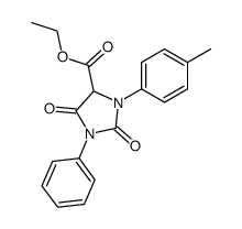 1-(4-methylphenyl)-3-phenyl-5-carbethoxyhydantoin结构式