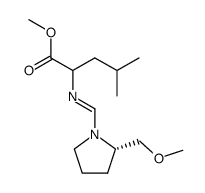 2-[(2S)-2-Methoxymethyl-1-pyrrolidinylmethyleneamino]-4-methylpentanoic acid, methyl ester结构式