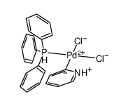 dichloro(pyridin-1-ium-2-yl)(triphenyl-l5-phosphanyl)palladate(III) Structure