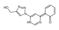 6-[4-[4-(hydroxymethyl)triazol-1-yl]-1H-pyrimidin-6-ylidene]cyclohexa-2,4-dien-1-one结构式