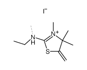 Ethyl-methyl-[3,4,4-trimethyl-5-methylene-thiazolidin-(2Z)-ylidene]-ammonium; iodide Structure